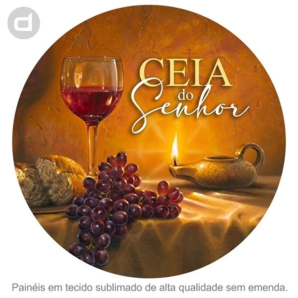 Religioso Ceia Do Senhor Luz Que Mim Guia Painel Redondo 150Cm - FOCUSEVENTOSJATAI