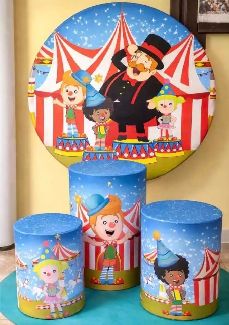 Mundo Bita Circo Painel Redondo 150Cm - FOCUSEVENTOSJATAI