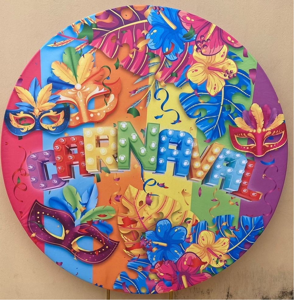 Carnaval Costela de Adao Painel Redondo 150Cm - FOCUSEVENTOSJATAI