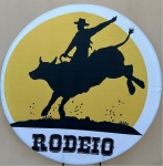Country Rodeio Touro Painel Redondo 150Cm - imagem 1