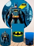 Batman Azul  Bat Sinal Painel Redondo 150Cm - imagem 2