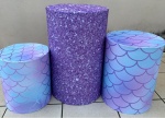 Sereia Glitter Azul_Glitter Lilás Cilindro Redondo 1P 2M - imagem 2