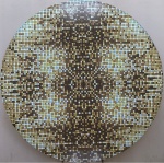 Dourado Escuro Lantejoulas Painel Redondo 150Cms - imagem 1