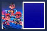Hot Wheels Miguel Painel Retangular 220X150Cm Fundo Azul Royal Liso - imagem 3
