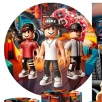 Roblox 3D Adolencentes Bone Painel Redondo 150Cm - imagem 1