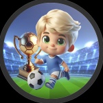 Futebol 3D Jogador Loirinhho Painel Redondo 150Cm - imagem 1