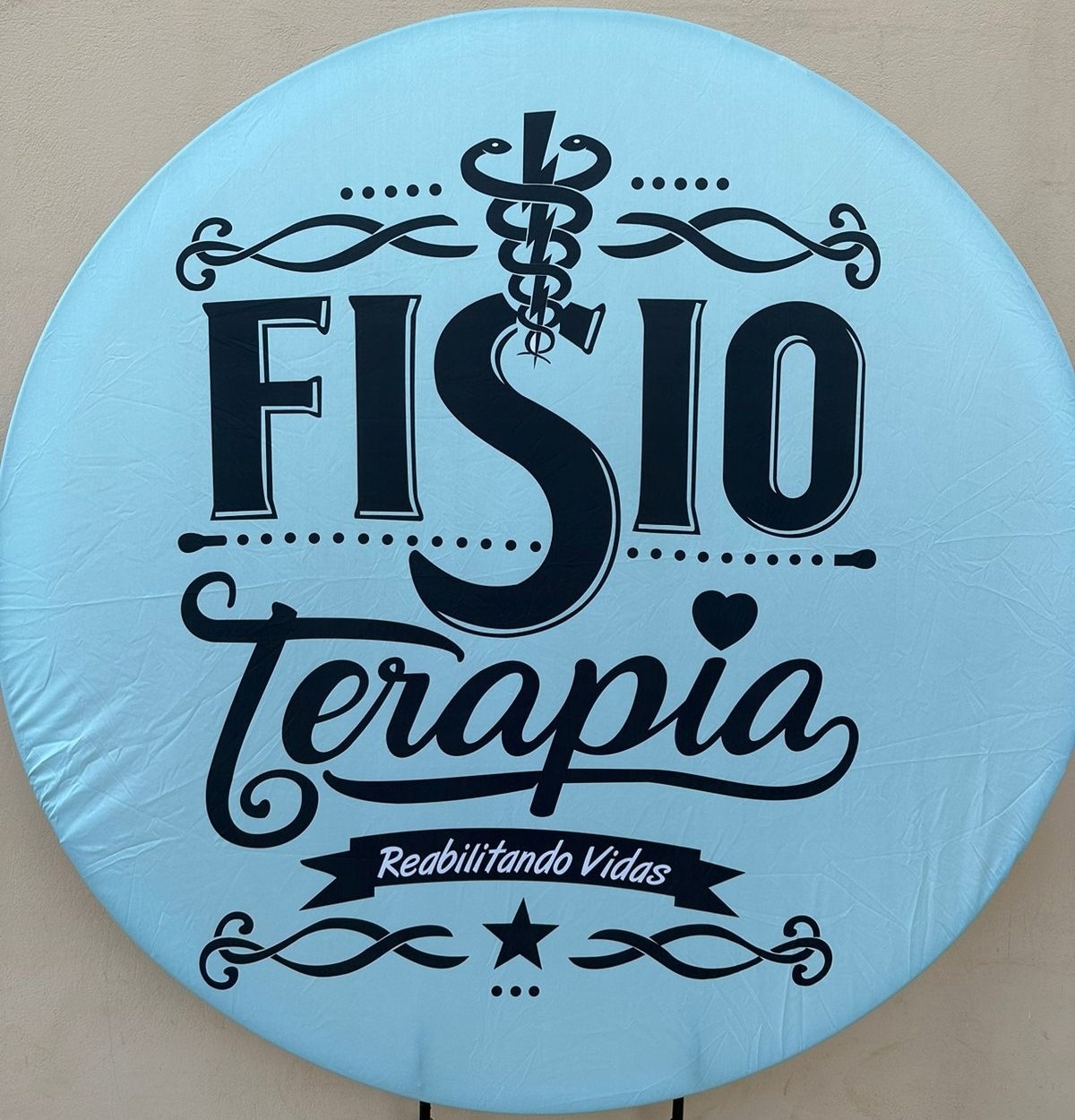 Profissao Fisioterapia Painel Redondo 150Cm - FOCUSEVENTOSJATAI
