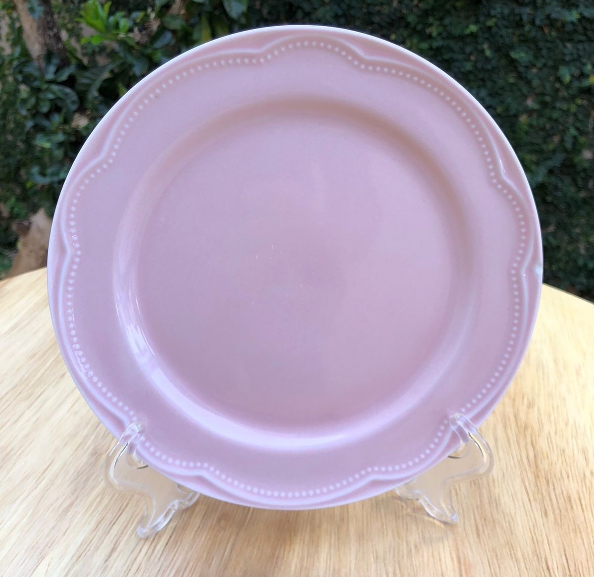 Prato Raso Rosa Claro Porcelana Germer 26Cm - FOCUSEVENTOSJATAI