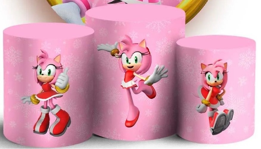 Sonic Rosa Amy Rose Cilindro Redondo Pmg - FOCUSEVENTOSJATAI