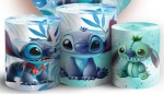 Lillo Stitch Floral Azul E Verde Cilindro Redondo Pmg - imagem 1