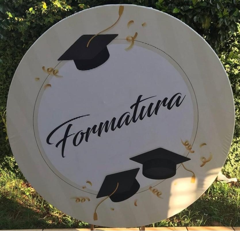 Formatura 3 Capelo Painel Redondo 150Cm - FOCUSEVENTOSJATAI