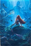 Sereia Negra Amigos Fundo Preto Liso Painel Retangular 220X150 Cm - imagem 1