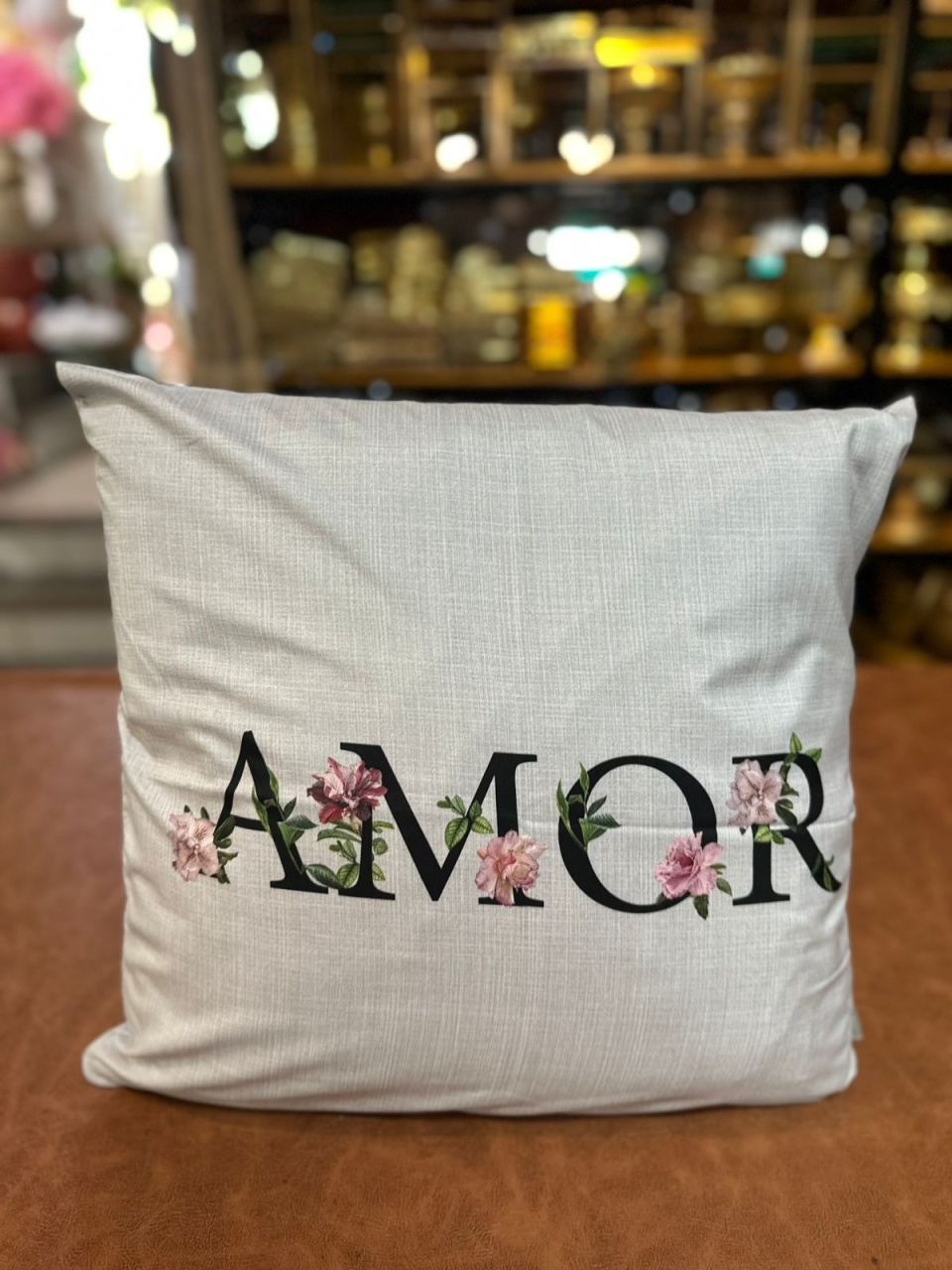 Almofada Casamento Amor Floral 40X40Cm - FOCUSEVENTOSJATAI