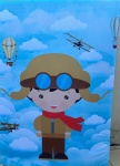 Aviador Paulinho Painel Retangular 220X150Cm Fundo Preto Liso 06 - imagem 1