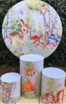 Bosque Encantado Bambi E Raposinha - Painel Redondo 150Cm - imagem 2