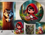 Chapeuzinho Vermelho 3D Lobo Mal E Vovó Cilindro Redondo Pmg - imagem 2