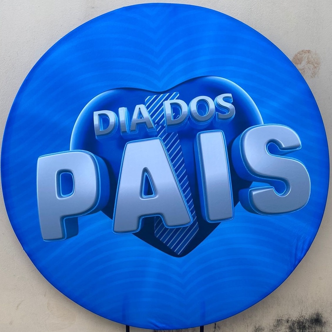 Papai Coração Azul Painel Redondo150Cms - FOCUSEVENTOSJATAI