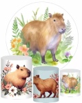 Capivara Aquarela Painel Redono 150Cm - imagem 2