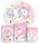 Unicornio Baby Estrela Painel Redondo 150Cm - imagem 2