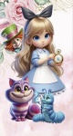 Alice 3D País das Maravilhas Painel Retangular 220X150Cm - Fundo Azul Piscina - imagem 1