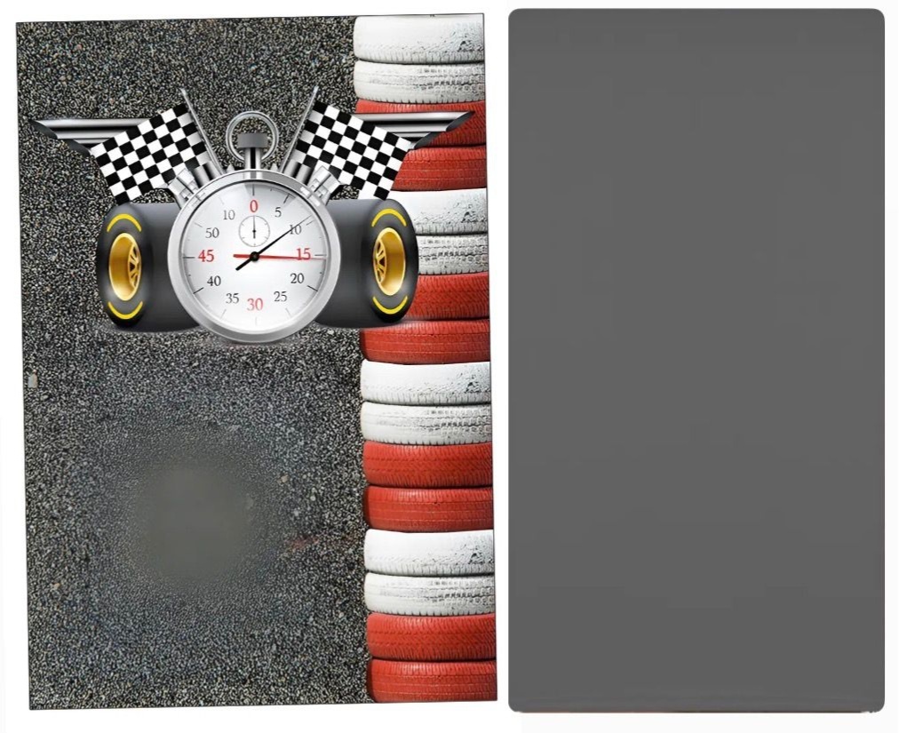 Kart Corrida de Kart Fundo Cinza Chumbo Painel Retangular 220X150Cm - FOCUSEVENTOSJATAI