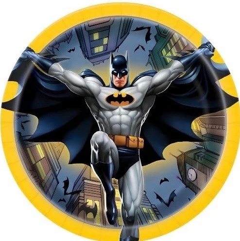 Batman Voador Fundo Amarelo Painel Redondo 150Cm - FOCUSEVENTOSJATAI