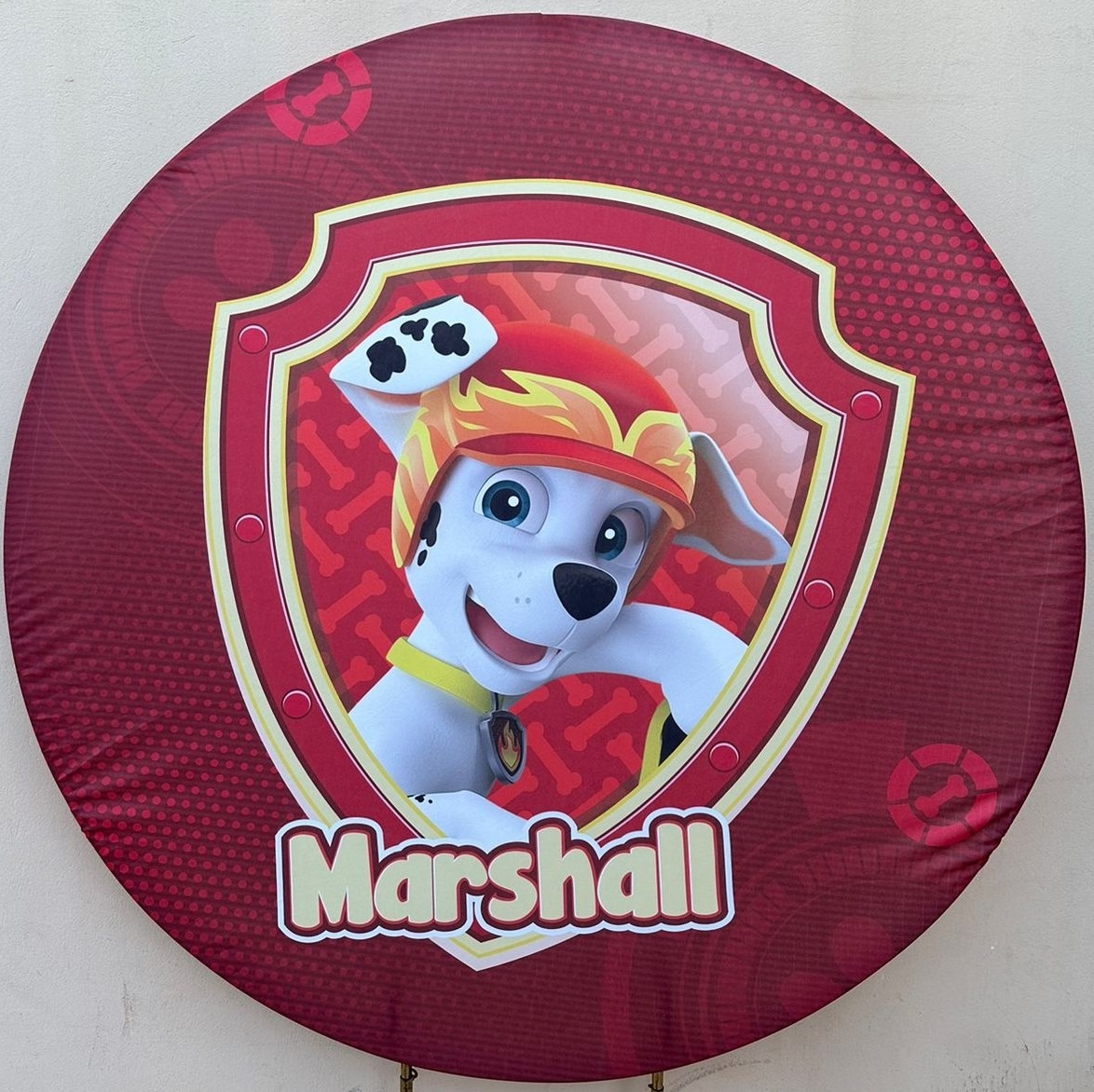 Patrulha Canina Bombeiro Marshall Painel Redondo 150Cm - FOCUSEVENTOSJATAI