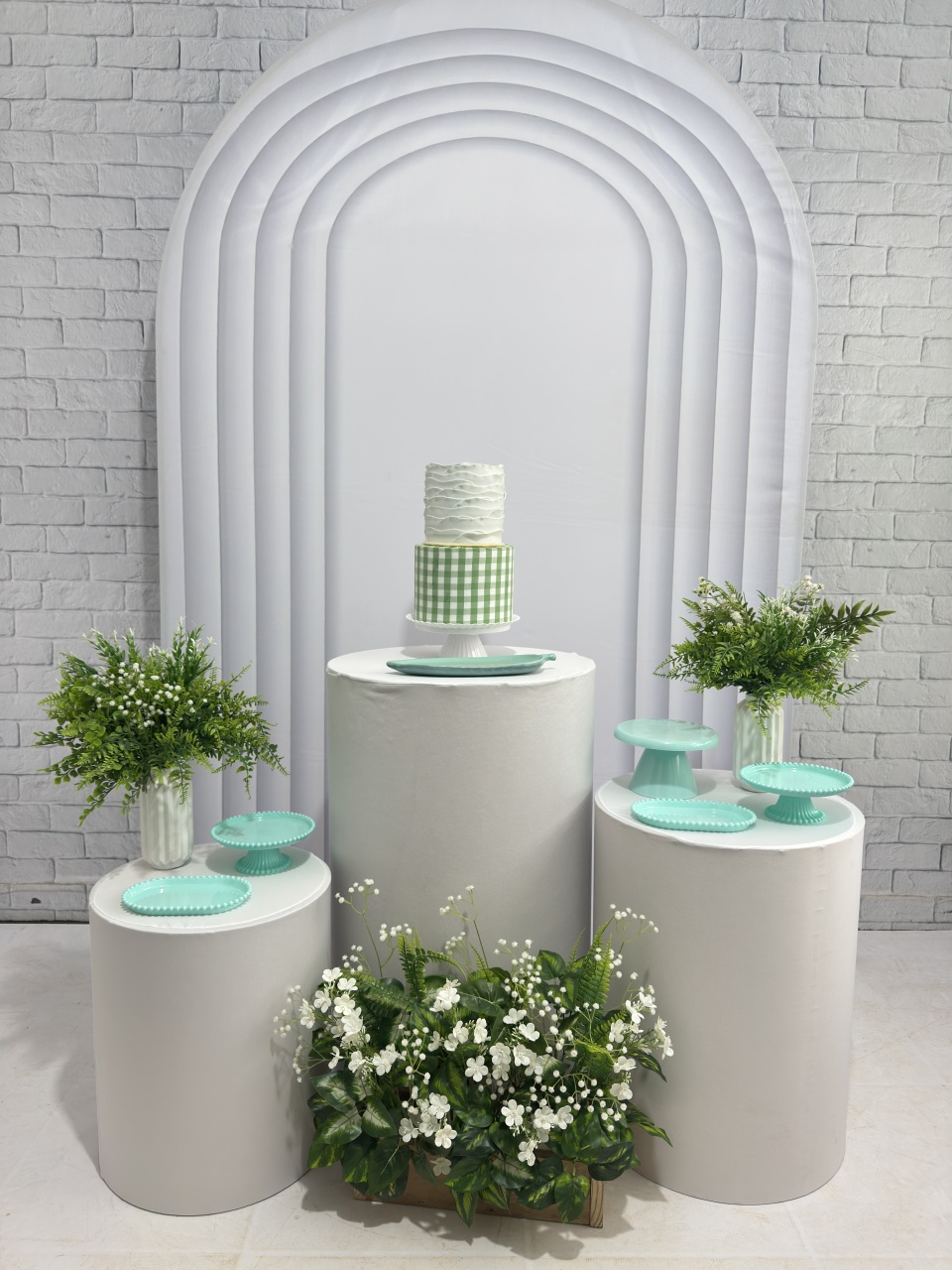 Branco E Verde - Top Demais Decorações e Locações 