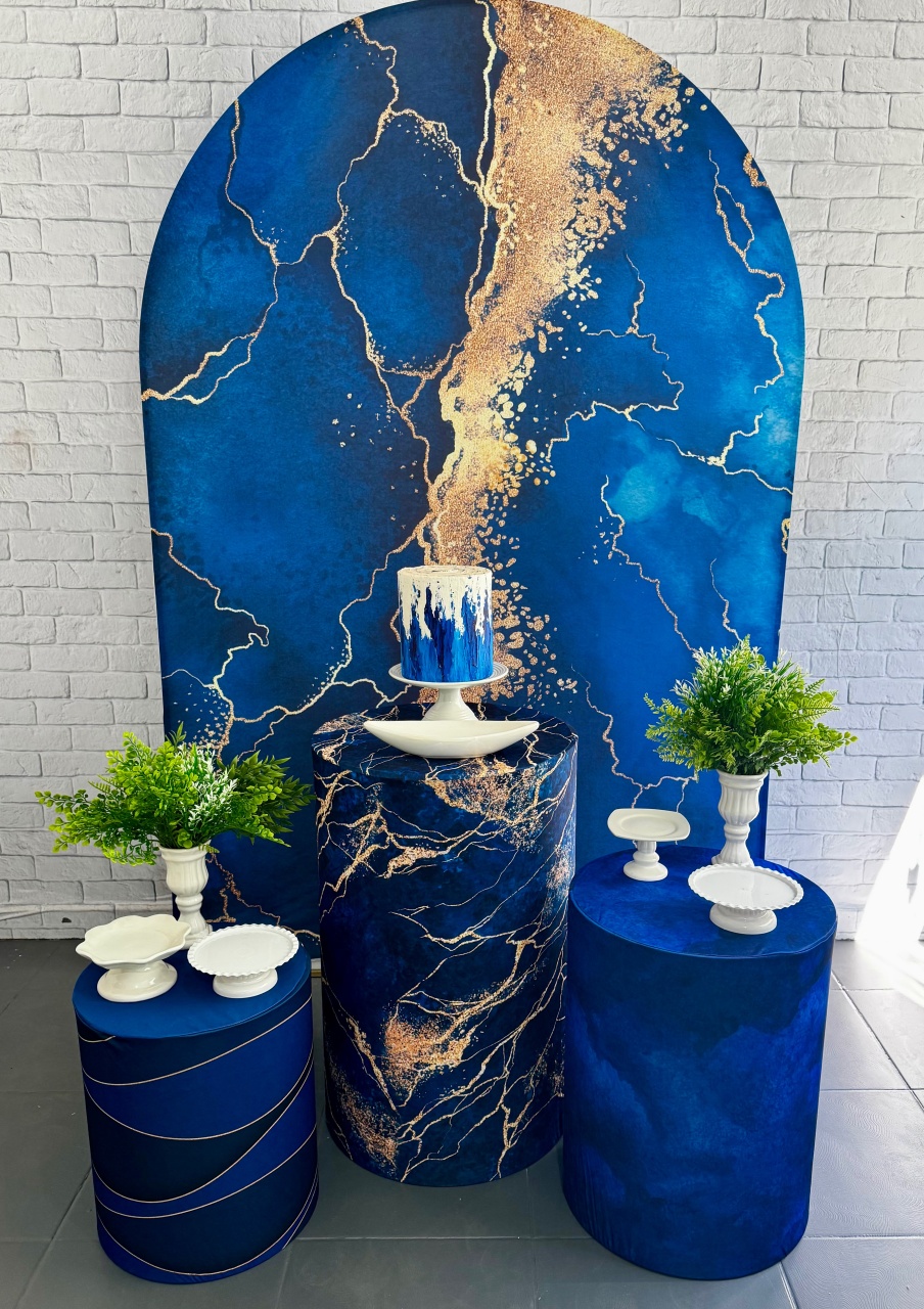 Azul E Dourado 1 - Top Demais Decorações e Locações 