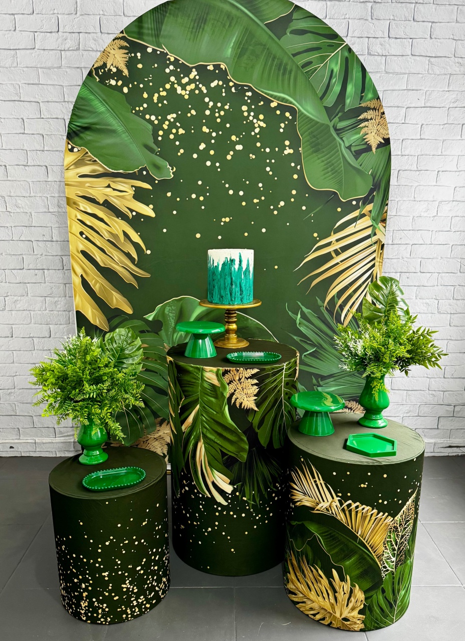 Verde E Dourado 1 - Top Demais Decorações e Locações 