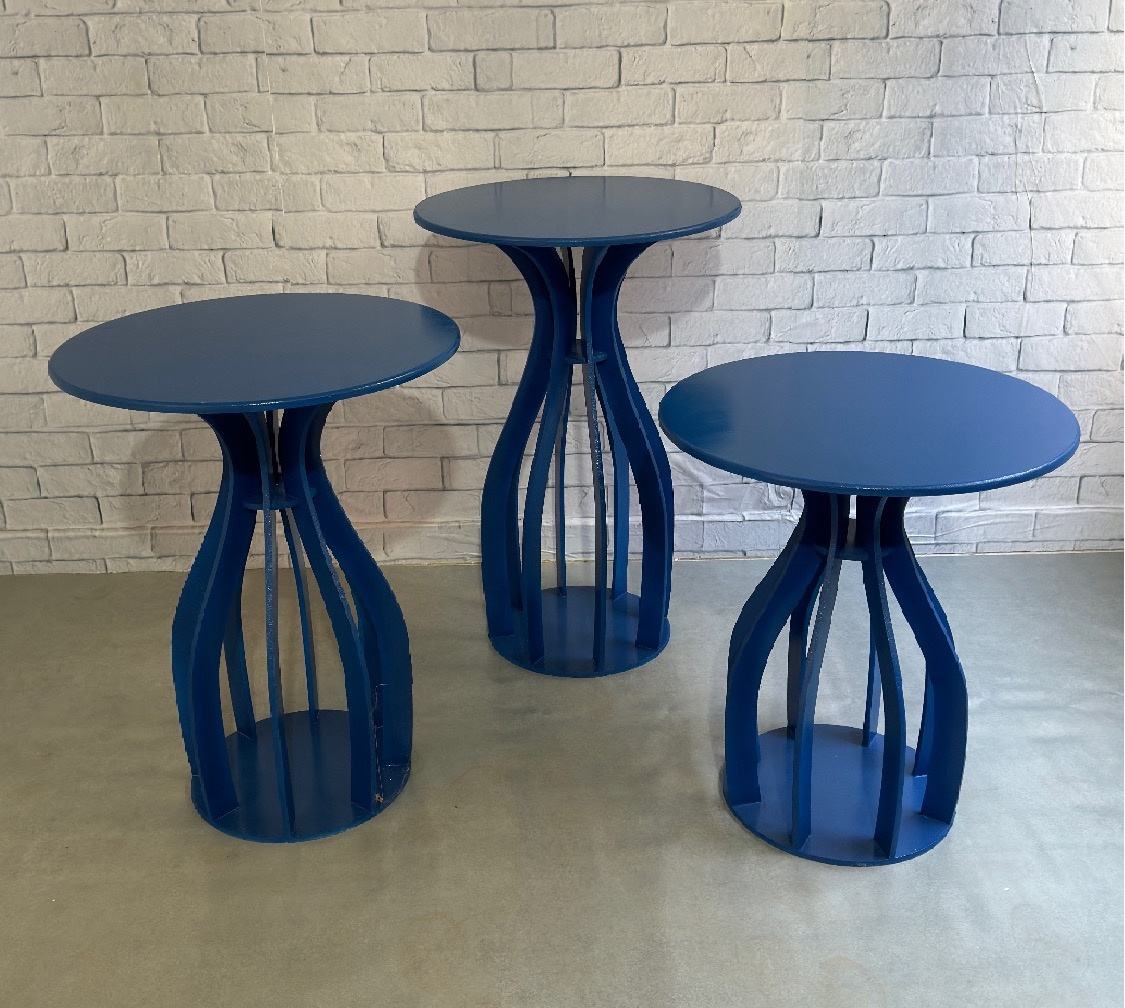 Trio Mesas Taça - Top Demais Decorações e Locações 