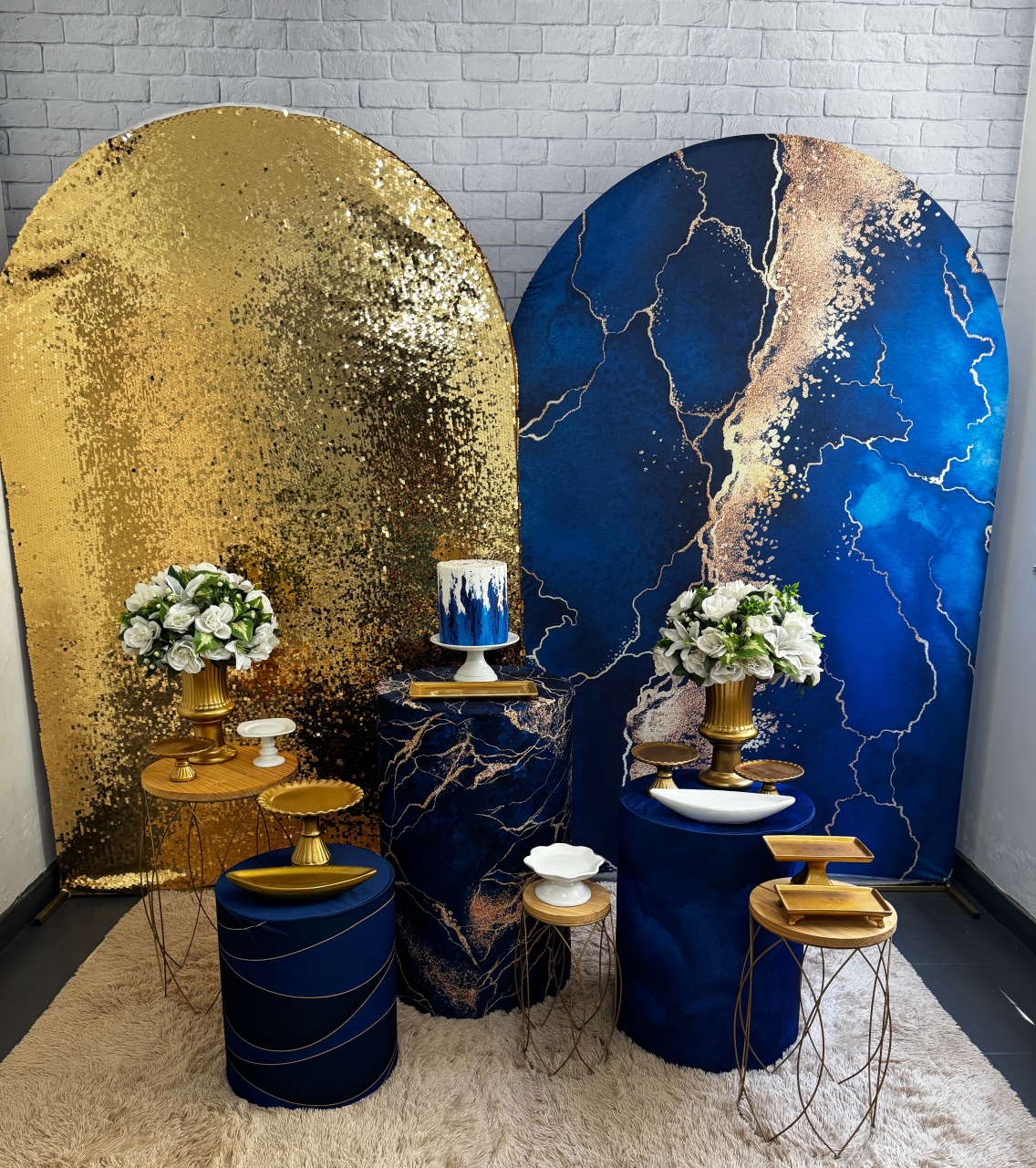 Azul E Dourado 3 - Top Demais Decorações e Locações 