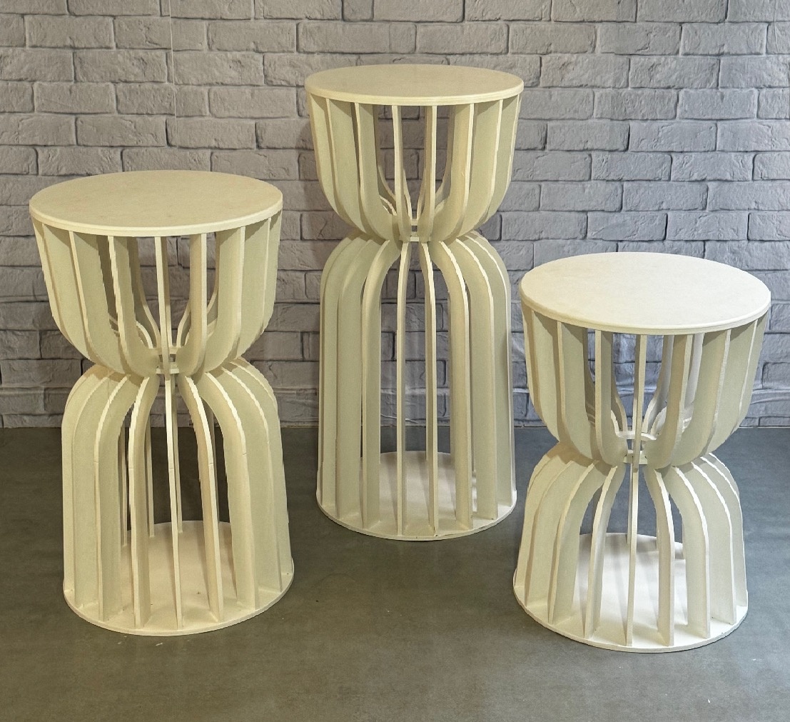 Trio Mesas Prada - Top Demais Decorações e Locações 