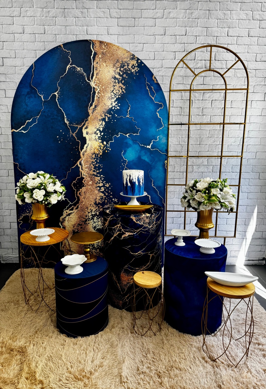 Azul E Dourado 2 - Top Demais Decorações e Locações 