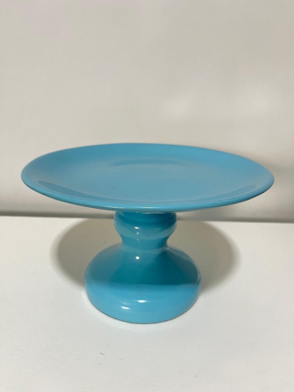 Boleira Porcelana Grande Azul - Rosevane da Conceição Macedo dos Santos