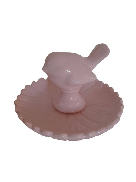 Bandeja Pássaro Cerâmica - Rosa - Malila Festas 