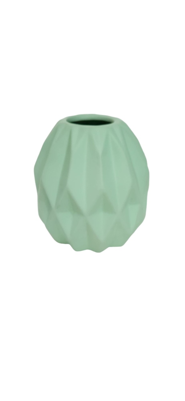 Vaso Sextavado P - Verde Fosco - Malila Festas 